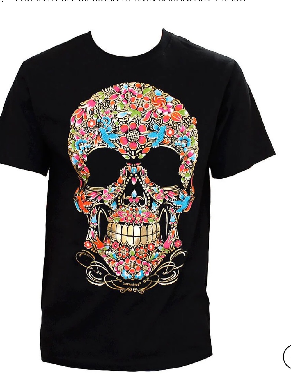 "Lacalavera" Mexican Design Karani Art T-Shirt